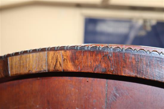 An early Victorian rosewood octagonal centre table W.106cm